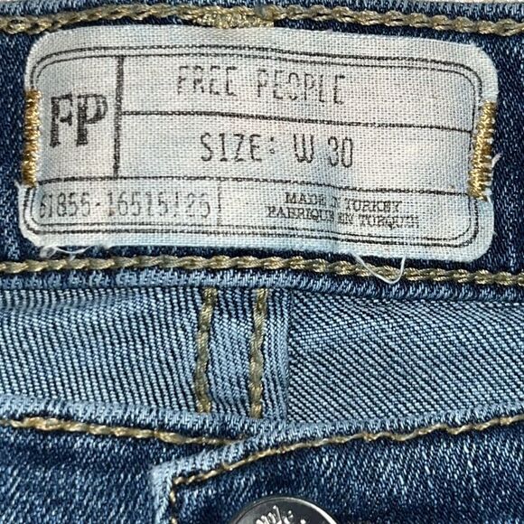 Free People Destroyed Ripped Knee Skinny Jeans Size 30 - Picture 6 of 13